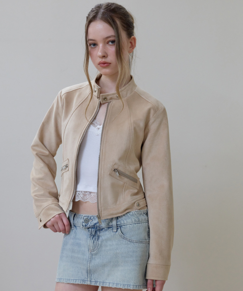 ROSEFRANTZ（ロゼフランツ）の「Suede Racer Jacket [Beige]（その他アウター・レディース・Beige・OS）」の7枚目の写真