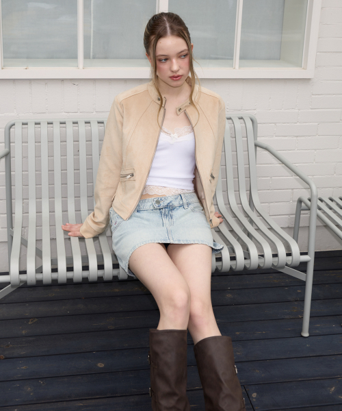 ROSEFRANTZ（ロゼフランツ）の「Suede Racer Jacket [Beige]（その他アウター・レディース・Beige・OS）」の8枚目の写真