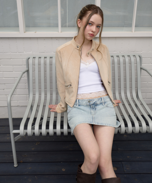 ROSEFRANTZ（ロゼフランツ）の「Suede Racer Jacket [Beige]（その他アウター・レディース・Beige・OS）」の9枚目の写真