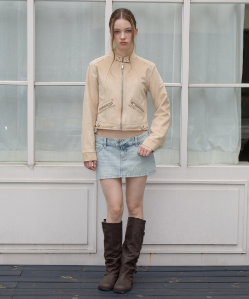 ROSEFRANTZ（ロゼフランツ）の「Suede Racer Jacket [Beige]（その他アウター・レディース・Beige・OS）」の13枚目の写真