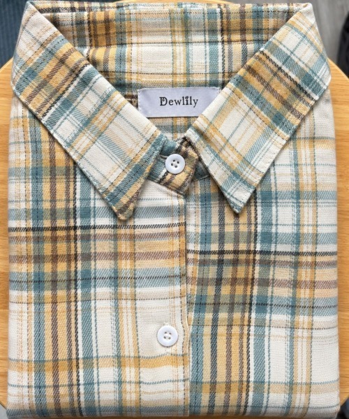 Dewlily(デューリリー)の「羽織るだけでこなれた大人カジュアルに♪ チェック柄長袖シャツ(シャツ/ブラウス・レディース・ピンク/ブルー/ライトブルー/ブラック/ベージュ/ネイビー・FREE)」の18枚目の写真