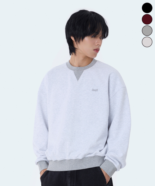 YOSEMITE（ヨセミティ）の「Vガジェット配色リブセミクロップスウェット 4Color YMT-1Y06（スウェット・レディース・ブラック/アッシュグレー/ライトグレー/バーガンディー・LARGE/MEDIUM/X-LARGE）」の9枚目の写真