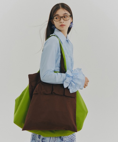NON TOKYO(ノントーキョー)の「POCKET TOTE BAG(トートバッグ・レディース・ブラウン/ブラック/パープル・FREE)」の2枚目の写真