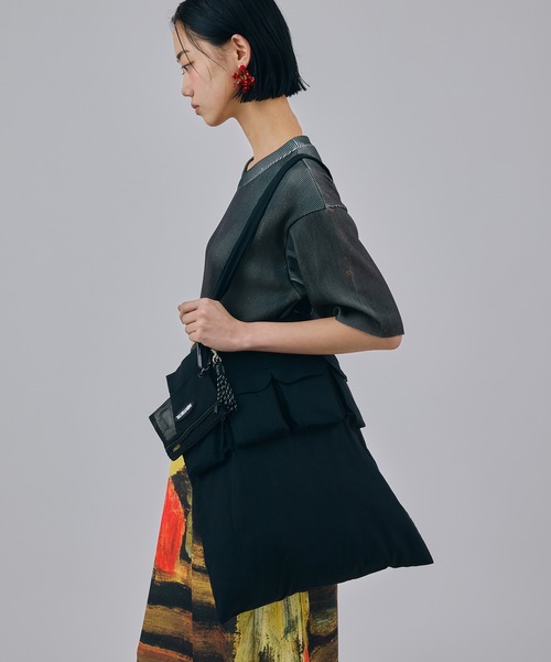 NON TOKYO(ノントーキョー)の「POCKET TOTE BAG(トートバッグ・レディース・ブラウン/ブラック/パープル・FREE)」の1枚目の写真