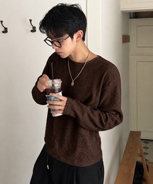 NOWLE（ノウル）の「【NOWLE】ワッフル クルーネック ルーズ 長袖 Tシャツ / サーマル ロンT（Tシャツ/カットソー）」