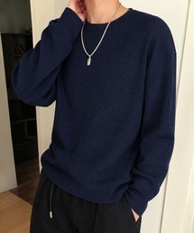 NOWLE（ノウル）の「【NOWLE】ワッフル クルーネック ルーズ 長袖 Tシャツ / サーマル ロンT（Tシャツ/カットソー）」