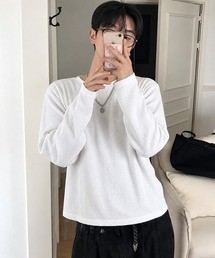 NOWLE（ノウル）の「【NOWLE】ワッフル クルーネック ルーズ 長袖 Tシャツ / サーマル ロンT（Tシャツ/カットソー）」