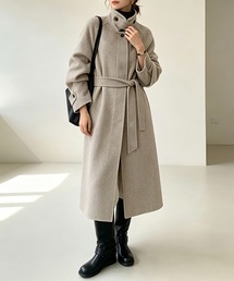 チンストラップ×2WAYロングステンカラーコート