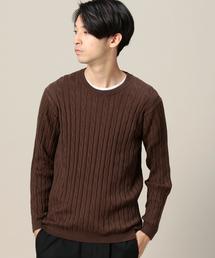 BEAUTY&YOUTH UNITED ARROWS | BY コットン カシミヤ ケーブルニット◆(ニット/セーター)