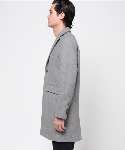 GGD（ジージーディー）の「GGD edition / 綾メルトンチェスター（チェスターコート・メンズ・ブラック/ブラウン/チャコールグレー/グレー・3/2/4）」の6枚目の写真