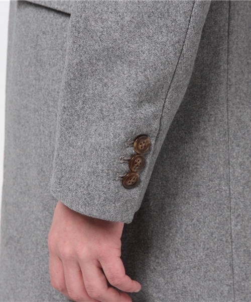 GGD（ジージーディー）の「GGD edition / 綾メルトンチェスター（チェスターコート・メンズ・ブラック/ブラウン/チャコールグレー/グレー・3/2/4）」の9枚目の写真