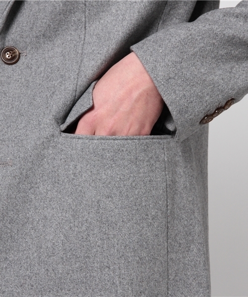 GGD（ジージーディー）の「GGD edition / 綾メルトンチェスター（チェスターコート・メンズ・ブラック/ブラウン/チャコールグレー/グレー・3/2/4）」の10枚目の写真