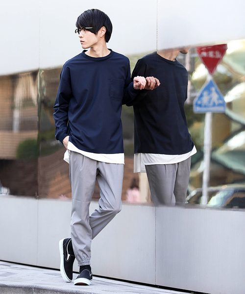 WEGO（ウィゴー）の「WEGO/ストレッチジョガースラックス（スラックス・メンズ・ブラック/ネイビー/ライトグレー・MEDIUM/LARGE）」の6枚目の写真