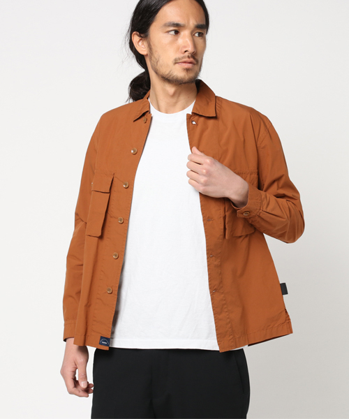 GLOSTER(グロスター)の「ナイロンコットンタイプライター"CORDURA”ファティーグシャツ(ミリタリージャケット・メンズ・オリーブ/ブラウン・L/S/M)」の1枚目の写真