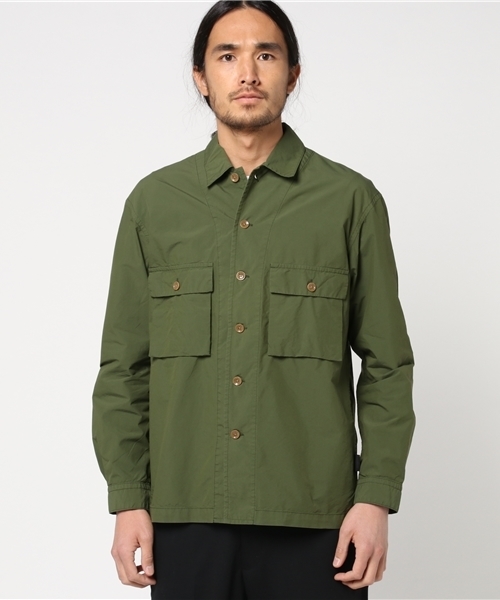 GLOSTER(グロスター)の「ナイロンコットンタイプライター"CORDURA”ファティーグシャツ(ミリタリージャケット・メンズ・オリーブ/ブラウン・L/S/M)」の3枚目の写真