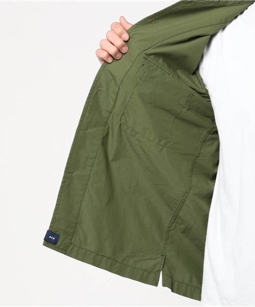 GLOSTER(グロスター)の「ナイロンコットンタイプライター"CORDURA”ファティーグシャツ(ミリタリージャケット・メンズ・オリーブ/ブラウン・L/S/M)」の10枚目の写真