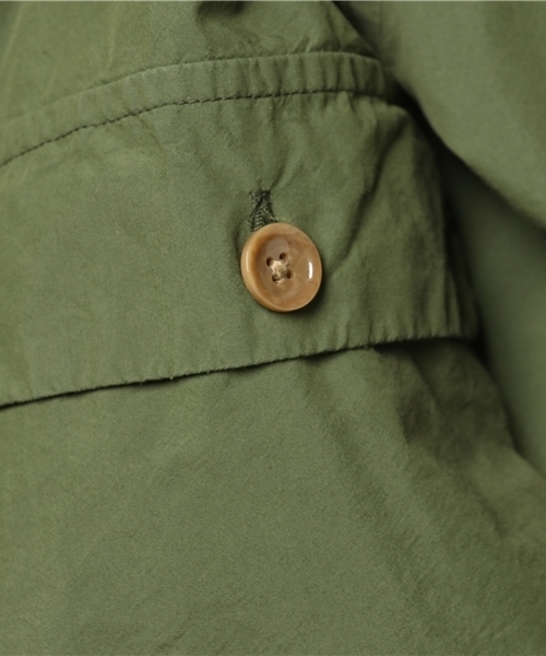 GLOSTER(グロスター)の「ナイロンコットンタイプライター"CORDURA”ファティーグシャツ(ミリタリージャケット・メンズ・オリーブ/ブラウン・L/S/M)」の11枚目の写真