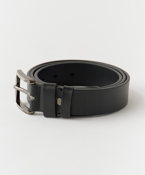 PEOPLESTYLE レザーベルト合金ロゴ入りシンプル黒ユニセックス BELT – peoplesense