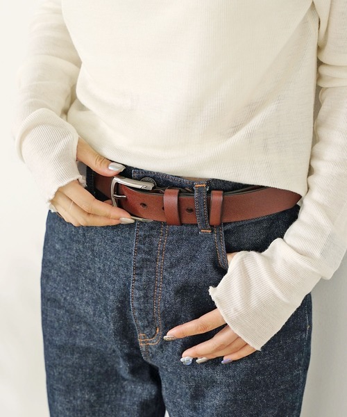 ROOPTOKYO（ループトウキョウ）の「牛革 レザーベルト カウレザー シンプル ベーシック スクエアベルト（ベルト・メンズ・ブラック/ブラウン/キャメル/ブラック系その他/ブラウン系その他/イエロー系その他/ブラック系その他2/ブラウン系その他2/イエロー・FREE）」の16枚目の写真