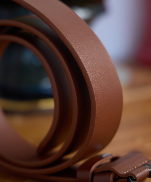 セール】牛革 レザーベルト カウレザー シンプル ベーシック スクエア