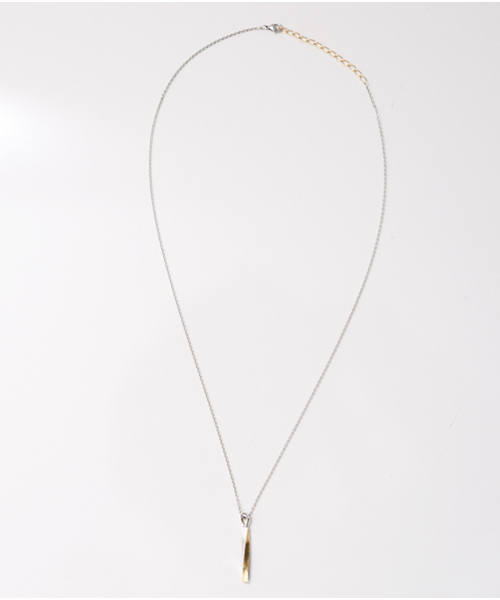 amp japan(アンプジャパン)の「【amp japan】STUDIOUS別注 2tone Twist Necklace/2トーンツイストチャームネックレス(ネックレス・メンズ・シルバー・FREE)」の2枚目の写真