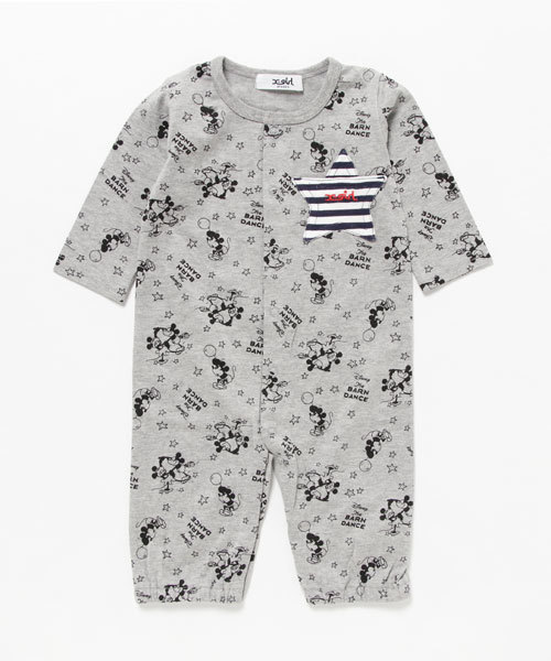 X Girl Stages エックスガールステージス の ディズニーコラボ 総柄2wayロンパース ロンパース Wear