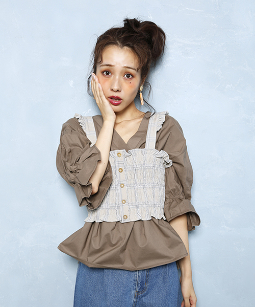 Litmus herprada Bustier シャーリングビスチェ Litmus herprada Bustier シャーリングビスチェ Litmus herprada