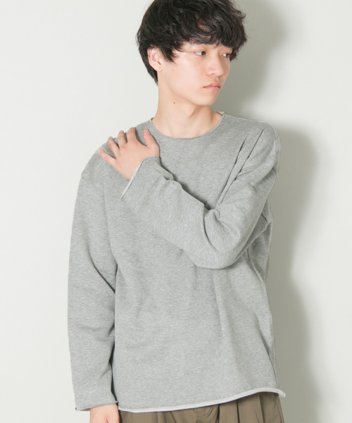 URBAN RESEARCH（アーバンリサーチ）の「スーピマカットオフクルーネックロングスリーブ（Tシャツ/カットソー・メンズ・モカ/ピンク/チャコールグレー/グレー・LARGE/MEDIUM）」の3枚目の写真