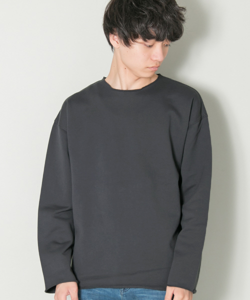 URBAN RESEARCH（アーバンリサーチ）の「スーピマカットオフクルーネックロングスリーブ（Tシャツ/カットソー・メンズ・モカ/ピンク/チャコールグレー/グレー・LARGE/MEDIUM）」の2枚目の写真