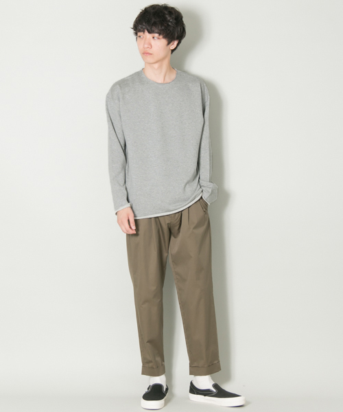 URBAN RESEARCH（アーバンリサーチ）の「スーピマカットオフクルーネックロングスリーブ（Tシャツ/カットソー・メンズ・モカ/ピンク/チャコールグレー/グレー・LARGE/MEDIUM）」の5枚目の写真