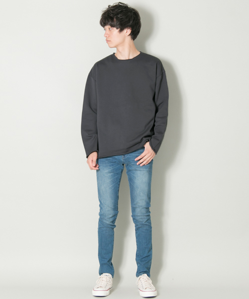 URBAN RESEARCH（アーバンリサーチ）の「スーピマカットオフクルーネックロングスリーブ（Tシャツ/カットソー・メンズ・モカ/ピンク/チャコールグレー/グレー・LARGE/MEDIUM）」の6枚目の写真