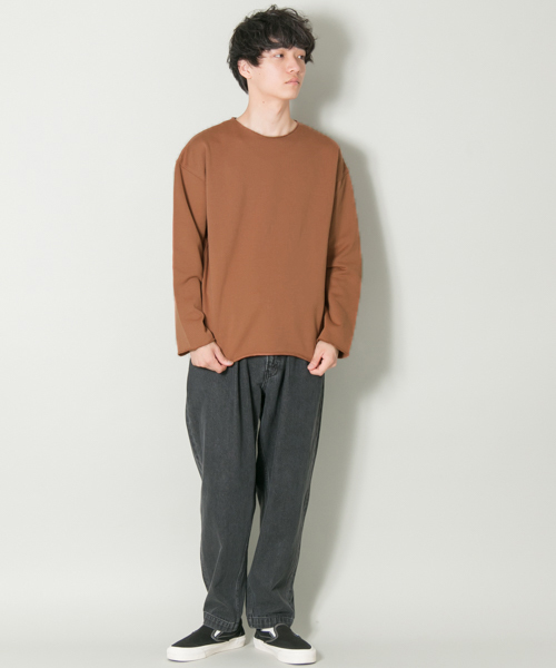 URBAN RESEARCH（アーバンリサーチ）の「スーピマカットオフクルーネックロングスリーブ（Tシャツ/カットソー・メンズ・モカ/ピンク/チャコールグレー/グレー・LARGE/MEDIUM）」の7枚目の写真