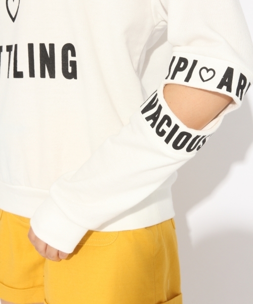 repipi armario（レピピ アルマリオ）の「オフショルソデアキロゴロングスリーブ（スウェット・キッズ・ホワイト/ブラック/レッド・SMALL/MEDIUM/LARGE/X-SMALL）」の9枚目の写真