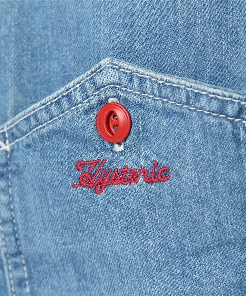 HYSTERIC GLAMOUR（ヒステリックグラマー）の「LU加工デニム 長袖ワークSH（シャツ/ブラウス・メンズ・インディゴブルー・SMALL/MEDIUM/LARGE）」の7枚目の写真