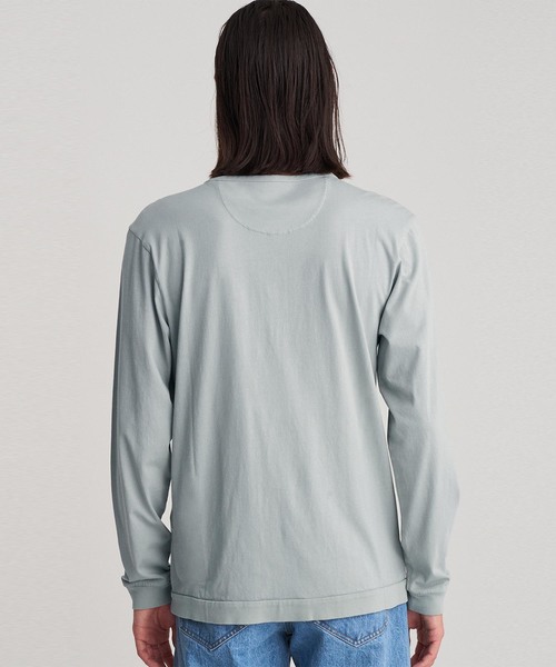 Saturdays NYC(サタデーズ ニューヨークシティ )の「Mitch Henley Pima Long Sleeve Shirt(Tシャツ/カットソー・メンズ・イエロー/サックスブルー/ホワイト/ブラック・S/L/XL/XS/M)」の12枚目の写真