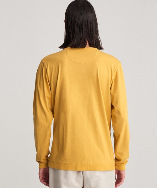 Saturdays NYC(サタデーズ ニューヨークシティ )の「Mitch Henley Pima Long Sleeve Shirt(Tシャツ/カットソー・メンズ・イエロー/サックスブルー/ホワイト/ブラック・S/L/XL/XS/M)」の17枚目の写真