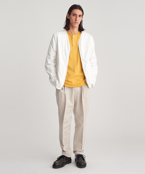 Saturdays NYC(サタデーズ ニューヨークシティ )の「Mitch Henley Pima Long Sleeve Shirt(Tシャツ/カットソー・メンズ・イエロー/サックスブルー/ホワイト/ブラック・S/L/XL/XS/M)」の18枚目の写真