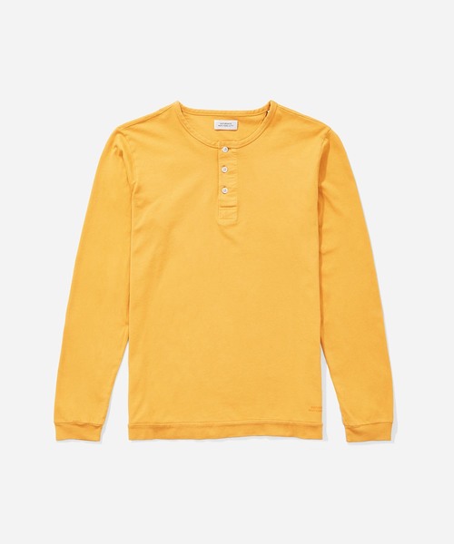 Saturdays NYC(サタデーズ ニューヨークシティ )の「Mitch Henley Pima Long Sleeve Shirt(Tシャツ/カットソー・メンズ・イエロー/サックスブルー/ホワイト/ブラック・S/L/XL/XS/M)」の19枚目の写真