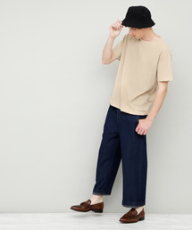 EMMA CLOTHES | スラブワイドカットソー  1/2 sleeve slab wide cut & sew(Tシャツ/カットソー)