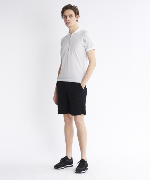 5351 POUR LES HOMMES（ゴーサンゴーイチプールオム）の「COOLMAXハニカムZIPポロシャツ（ポロシャツ・メンズ・ネイビー/ブラック/グレー・44/46/48/50）」の11枚目の写真