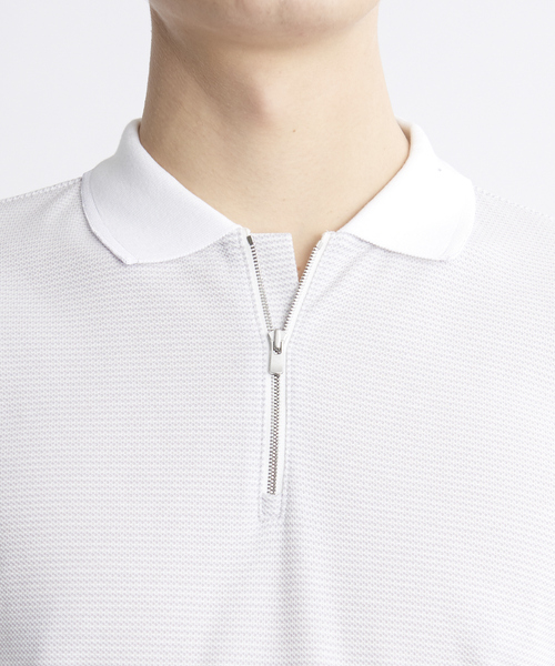 5351プール・オム/COOLMAXハニカムZIPポロシャツ 5351 POUR LES HOMMES（ゴーサンゴーイチプールオム）の「COOLMAX
