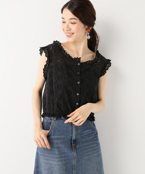 SLOBE IENA(スローブイエナ)の「刺繍レースノースリーブブラウス SLOBE IENA(スローブイエナ)の「刺繍レースノースリーブブラウス