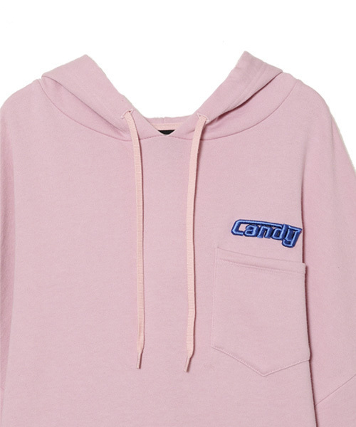 Candy Stripper(キャンディストリッパー)の「GOOD TIME LAYERED HOODIE ワンピース(ワンピース・レディース・ピンク/アイボリー/ブラック・2)」の7枚目の写真