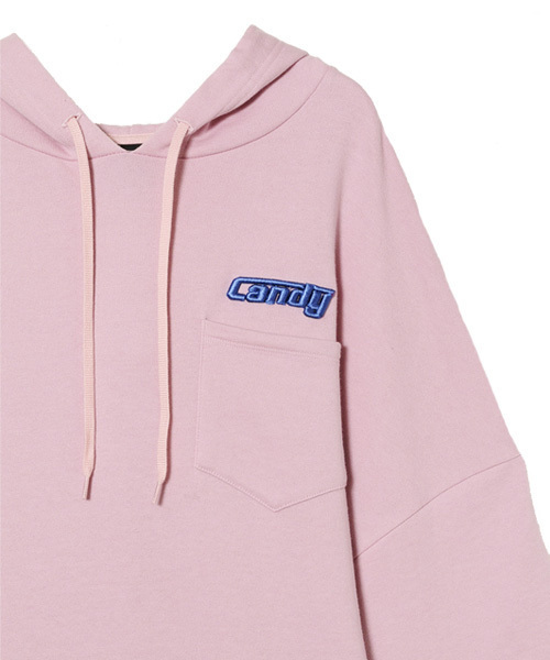 Candy Stripper(キャンディストリッパー)の「GOOD TIME LAYERED HOODIE ワンピース(ワンピース・レディース・ピンク/アイボリー/ブラック・2)」の8枚目の写真