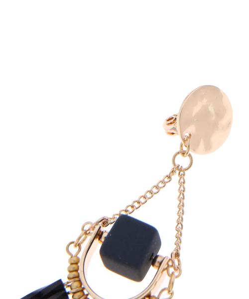 YECCA VECCA（イェッカヴェッカ）の「ビーズフリンジイヤリング（イヤリング・レディース・ブラック/ブラウン/アイボリー・FREE）」の7枚目の写真