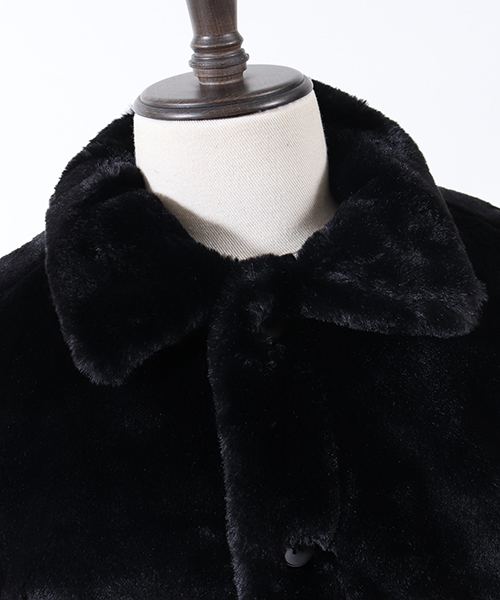 Jih Nunc（ジーヌンク）の「mj5893-フェイクファーブルゾン（ブルゾン・メンズ・ブラック/レオパード・S/M/L）」の13枚目の写真