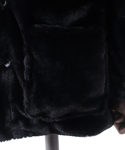 Jih Nunc（ジーヌンク）の「mj5893-フェイクファーブルゾン（ブルゾン・メンズ・ブラック/レオパード・S/M/L）」の16枚目の写真