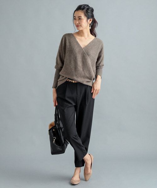 RIVE DROITE（リヴドロワ）の「ドライツイルテーパードパンツ（その他パンツ・レディース・ベージュ/カーキ/ブラック・36/38）」の8枚目の写真