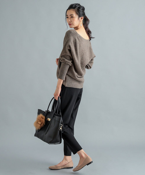 RIVE DROITE（リヴドロワ）の「ドライツイルテーパードパンツ（その他パンツ・レディース・ベージュ/カーキ/ブラック・36/38）」の9枚目の写真