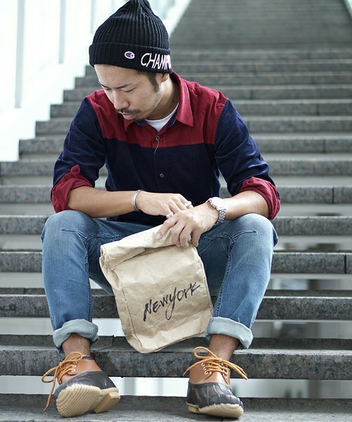 And A(アンドエー)の「ロゴ刺繍ニットキャップ (Champion/チャンピオン)(ニットキャップ/ビーニー・メンズ・ホワイト/ブラック/ネイビー/レッド/グリーン・FREE)」の10枚目の写真